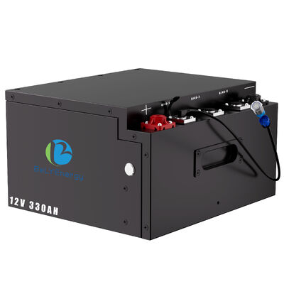 بطارية تحت المقعد 12V330Ah LiFePo4 بطارية الحد الأقصى لشحن التيار 250A الطاقة 4224Wh مصممة للطاقة الاحتياطية والمركبات الكهربائية