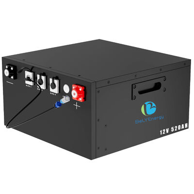 IP54 حماية الحجرة 12V520Ah بطارية LiFePo4 قابلة لإعادة الشحن مناسبة لرحلة العربة