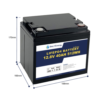 شراء بيلي الطاقة 12 فولت 40AH بطارية LiFePo4 خفيفة الوزن لUPS / EV / يخت online manufacture