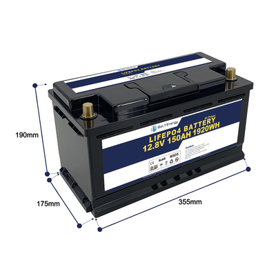 شراء IP65 Lifepo4 بطارية عربة الغولف 12v 150ah 1920 Wh بطاريات LiFePO4 Pack OEM online manufacture