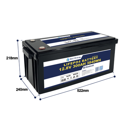 شراء بطارية Rv Bely قابلة للشحن 12V LiFePo4 300AH تعمل بالطاقة الشمسية مع بلوتوث online manufacture
