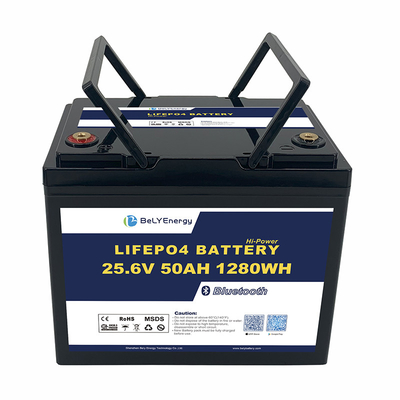 شراء بطارية جديدة عالية الأداء 25.6 فولت 50Ah Lifepo4 للأدوات الكهربائية والأجهزة online manufacture