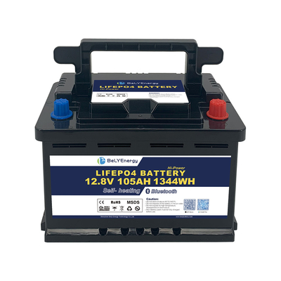 شراء بطارية الليثيوم 12 فولت 105 أيه إيه تخزين شمسي مع BT والتدفئة الداخلية بواسطة BELY online manufacture