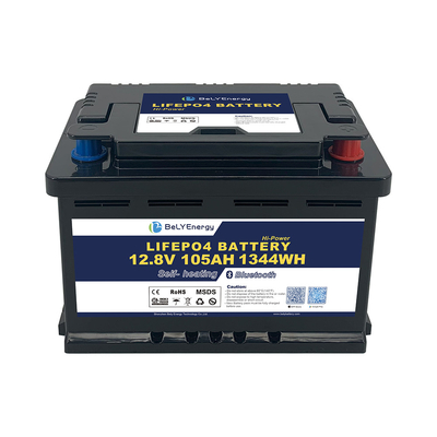 شراء بطارية RV LiFePO4 لتخزين الطاقة 12V 105AH مع BT والتسخين الذاتي online manufacture