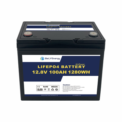 شراء بطارية ليثيوم أيون 12V 100AH 1280Wh LiFePO4 مع خلايا Prismatic من الدرجة الجديدة online manufacture