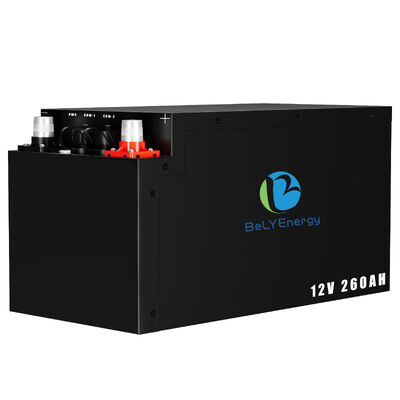 شراء بطارية فوسفات حديد الليثيوم H8 DIN 12V260Ah مصممة تحت المقعد للمركبات الترفيهية والمنازل المتنقلة online manufacture