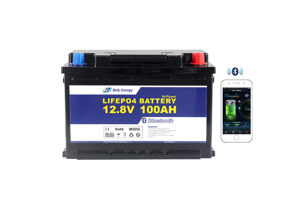 شراء عميق دورة بطارية ليثيوم أيون Lifepo4 بلوتوث 12 فولت 100ah online manufacture