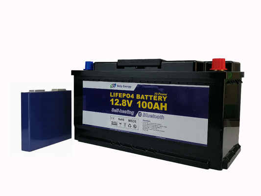 شراء Caravans UPS 12V 100AH ​​LiFePO4 بطارية ليثيوم مع عناصر تسخين بلوتوث online manufacture