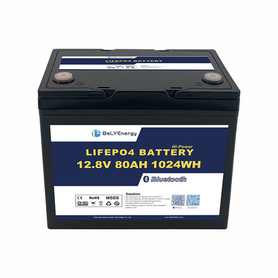الطاقة بطارية الليثيوم LiFePO4 12V80Ah حماية فوق الجهد 14.6V