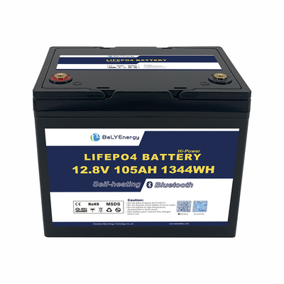 بطارية ليثيوم أيون LiFePO4 12V 105AH مع BT والتسخين الذاتي