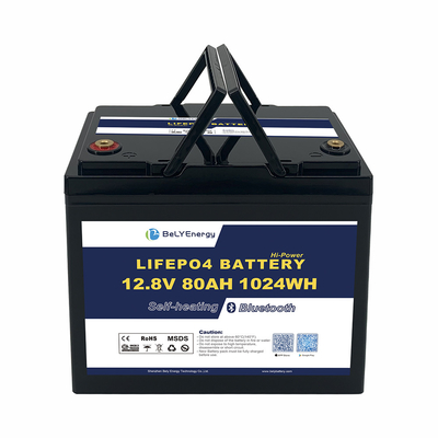 بطارية الليثيوم قابلة لإعادة الشحن 12V80AH مع BT والتسخين الذاتي