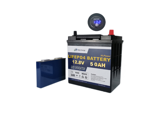 الصف A 12V 50Ah بطارية ليثيوم فوسفات الحديد للسيارات الكهربائية